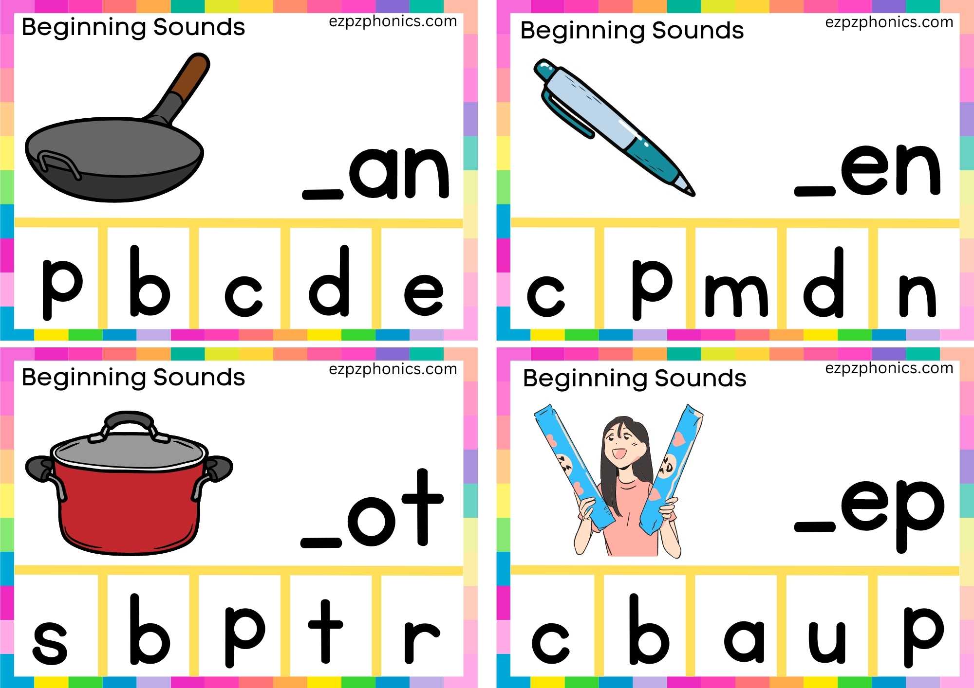 Letter P Finish The Word And Clip The Correct Letter Group 1